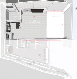 RoofOneStudio Grundriss Mainspace Eventlocation Mietlocation Mietstudio Fotostudio EG